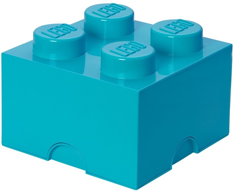 Elastisch Slapen Officier Opbergbox Lego DESIGN: brick 4 blauw AZUR (RC 015596) | Brandunit
