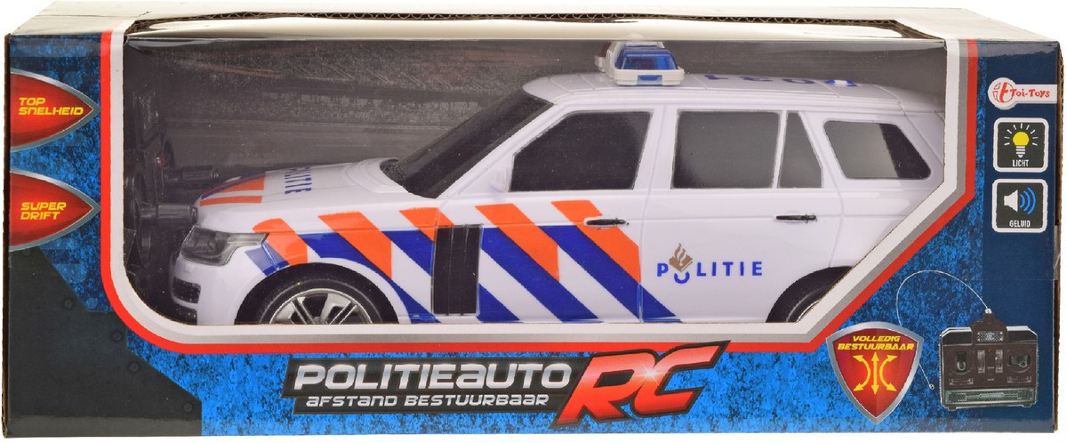 Een hekel hebben aan ketting ontsmettingsmiddel Auto RC politieauto met licht en geluid Toi-Toys (14071A) | Brandunit