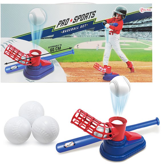 vos dichtheid Concentratie Honkbaltrainer met ballenschieter en knuppel Pro Sports Toi-Toys (62852A) |  Brandunit