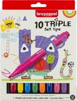 Viltstiften Bruynzeel: 10 stuks driekantig (60123010)
