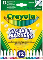 Viltstiften afwasbaar met dunne punt Crayola: 12 stuks (58-6671)