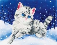 Kitten in the Snow Diamond Dotz: 35x27 cm (DD5.006)