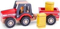 Tractor met aanhanger New Classic Toys: hooi 24x8x10 cm (11943)