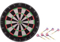 Dartbord JohnToy met 6 darts: 45x45x2 cm (20257)