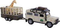 Auto pb Kids Globe Landrover met giraffe trailer (521723)