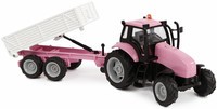 Auto pb Kids Globe tractor roze met aanhanger + licht/geluid: 25 cm (510241)
