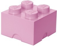Opbergbox Lego DESIGN: brick 4 licht roze PINK (RC 400386)