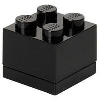 Opbergbox Lego MINI: brick 4 zwart (RC401130)