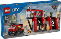Brandweerkazerne en brandweerauto Lego (60414)