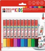 Markers porselein en glas Marabu Kids: 10 stuks (0125000000084)