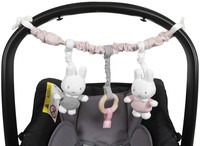 Autostoelspeeltje Nijntje roze baby ribstof (NIJN617)