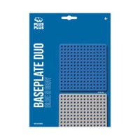Bouwplaat blauw/grijs Plus-Plus: 2 stuks (3840)
