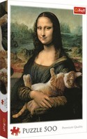 Puzzel Mona Lisa met kat: 500 stukjes (37294)