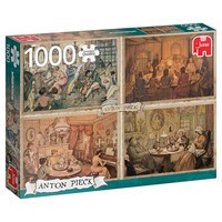 Puzzel Anton Pieck: Vermaak in de woonkamer 1000 stukjes (18856)