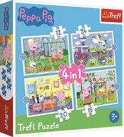 Puzzel Peppa Pig 4-in-1: 12/15/20/24 stukjes (34359)