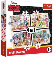 Puzzel Minnie Mouse 4-in-1: 12/15/20/24 stukjes (34355)