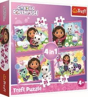 Puzzel Gabby`s Dollhouse 4-in-1: 35/48/54/70 stukjes (34620)