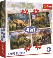 Puzzel Dino`s 4-in-1: 35/48/54/70 stukjes (34383)