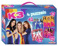 K3 puzzel - glitter: 35/49/64/100 stukjes