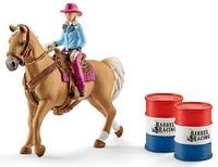 Barrel racing met cowgirl Schleich (41417)