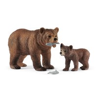 Grizzly beer moeder met jong Schleich (42473)