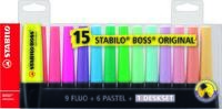 Markeerstiften Stabilo Boss fluor/pastel: 15 stuks (7015-01-5)