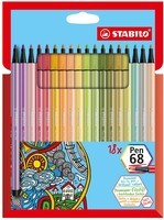 Viltstiften Stabilo pen 68 nature: 18 stuks (6818-22-6)