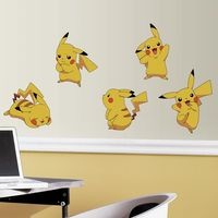 Muursticker Pokemon RoomMates: Pikachu (RMK3596SCS)