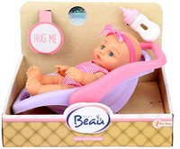 Babypop Beau in draagstoeltje Toi-Toys: 21 cm (02015A)