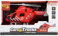 Brandweerhelikopter met licht en geluid Cars and Trucks Toi-Toys (29854A)