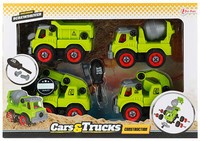 Bouwvoertuigen Cars and Trucks Toi-Toys: 4 stuks (72398A)