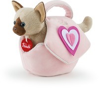 Trudi Kitty in pink bag with hearts: 12x17x26 cm (XS-29716)