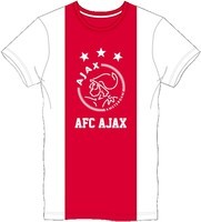 T-shirt Ajax wit/rood/wit logo AFC maat S